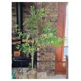 Faux Ficus Tree in Brass Planter