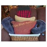 Assorted Travel Cushions and Blankets