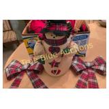 Charming Handcrafted Snowman Decor with Festive Pl