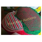 Vintage Holiday-Themed Crochet Placemats Set