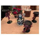 Festive Wreath and Red Berry Decorations