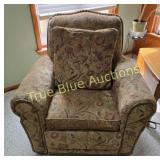 Floral Pattern Upholstered Recliner Chair