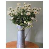 Charming Vintage Metal Watering Can with Daisies -