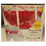 Vintage Brockway Glassware Punch Set - Service for