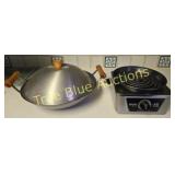 Vintage Electric Wok with Burner - Perfect for Asi