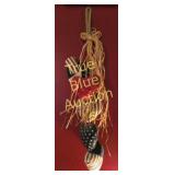 Americana Heart and Straw Wall Decoration