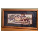 Framed Apple and Basket Still Life Print