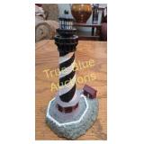 Spiral-Striped Lighthouse Replica with Miniature K