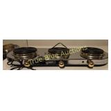 Command Performance Gold Triple Burner Buffet Set