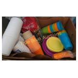 Colorful Party Supplies " Cups and Plates Set