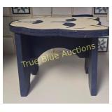 Whimsical Wooden Stool and Captivating Tree Artwor