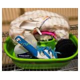 Cleaning Supplies Basket with Towels, Glass Cleane