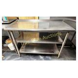 Ss Food Prep 3Shelf Table