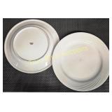 White Stoneware Dinner Platters, 12"