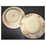 Homer Laughlin China Plate with Floral Design and