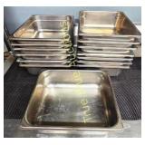 Set of Stainless Steel Food Pans for Commercial Ki