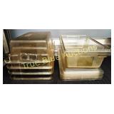 Stackable Clear Plastic Food Storage Containers wi