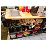 Compact Coffee Bar with Sink and Storage for Utens