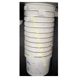 Stackable White Plastic Buckets with Lids for Stor