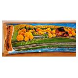 Hand-Painted Wooden Wall Art Featuring Autumn Land