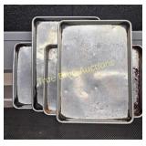 Four 12" x 18" Aluminum Baking Sheets