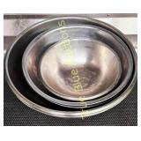 Set of Three Nested Stainless Steel Mixing Bowls