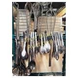Assorted Stainless Steel Kitchen Utensils Includin