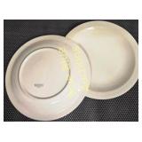 Vintage White Ceramic Plates with Maker