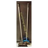 Two Cleaning Tools: Broom and Dustpan with Long Ha