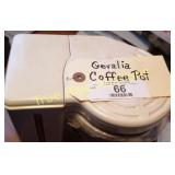 Gevalia Coffee Pot with Auction Tag and Lot Number