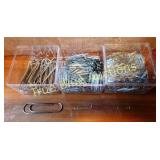 Assorted Paper Clips in Clear Storage Containers