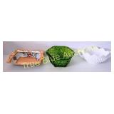 Set of Three Decorative Bowls in Various Materials