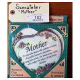 Heart-Shaped Suncatcher with 'Mother' Inscription
