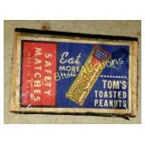 Vintage Safety Matches Box with Tom's Toasted Pean