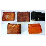 Collection of Vintage Leather Wallets in Various C