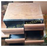 Wooden Drawer Organizer with Four Drawers and Blac
