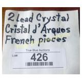 Pair of Lead Crystal Vases by Cristal d'Arques in