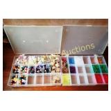 Plastic Bead Organizer Box with Various Colorful B