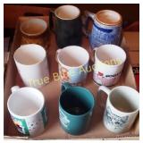 Assorted Coffee Mugs in Various Designs and Colors