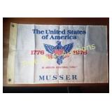 American Bicentennial Banner and Men's Handkerchie