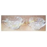 Pair of Cut Glass Creamers