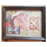Framed Owl Artwork