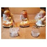 Lenox Angel Figurines with Crystal Accessories Set