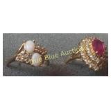 Gold Rings with Gemstones