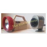 Vintage Ashton Flashlight with Red Handle and Batt