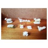 Collection of Various Small Animal Figurines in As