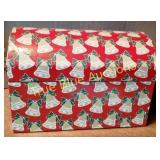 Christmas-Themed Storage Box with Bell and Holly D