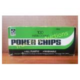 Hoyle Interlocking Poker Chips Set of 100 All Plas