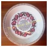 Vintage Cherry Pie Baking Dish with Recipe Instruc