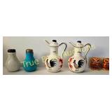 Vintage Salt and Pepper Shakers with Decorative Ro